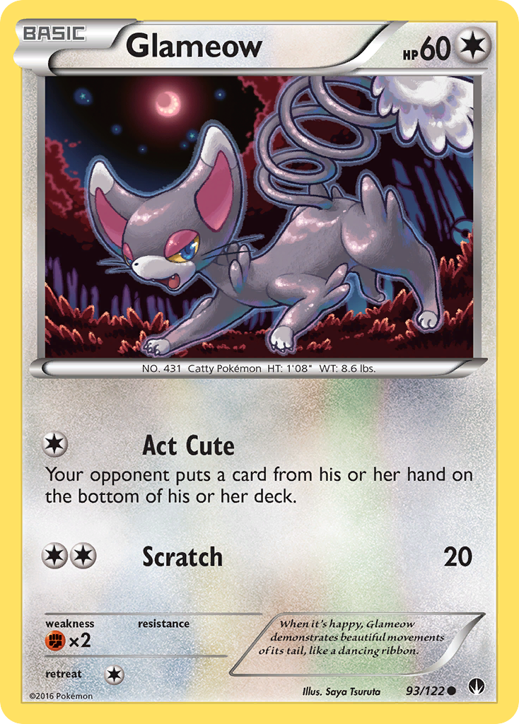 Glameow (93/122) [XY: BREAKpoint] | Good Games Morley