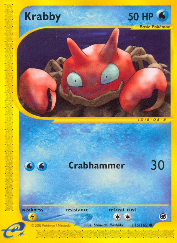 Krabby (115/165) [Expedition: Base Set] | Good Games Morley