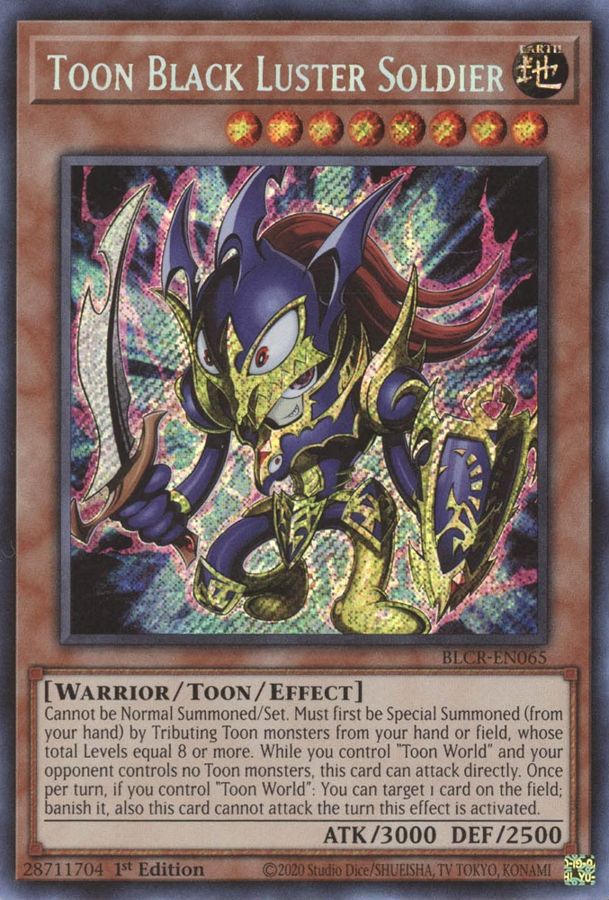 Toon Black Luster Soldier [BLCR-EN065] Secret Rare | Good Games Morley