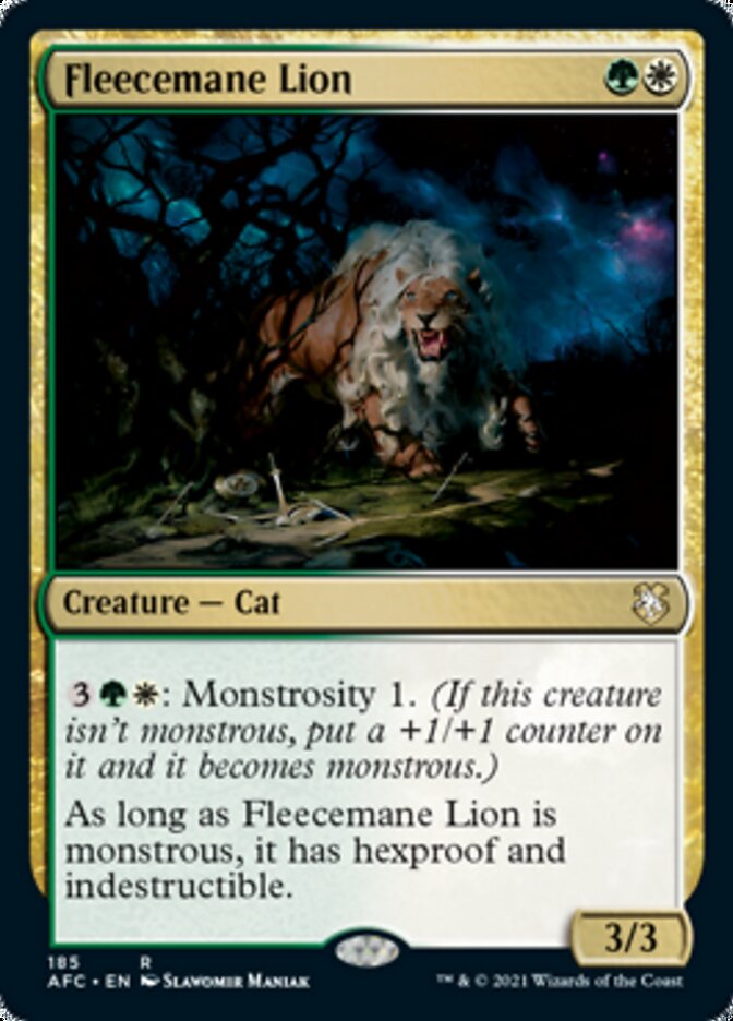 Fleecemane Lion [Dungeons & Dragons: Adventures in the Forgotten Realms Commander] | Good Games Morley