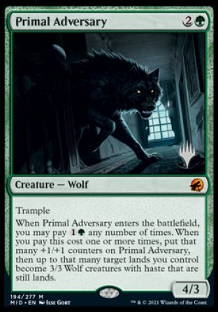 Primal Adversary (Promo Pack) [Innistrad: Midnight Hunt Promos] | Good Games Morley