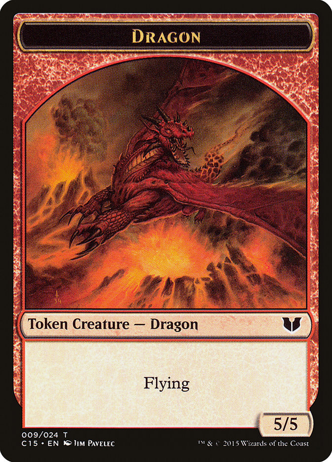 Dragon // Dragon Double-Sided Token [Commander 2015 Tokens] | Good Games Morley