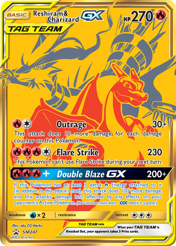 Reshiram & Charizard GX (SM247) (Jumbo Card) [Sun & Moon: Black Star Promos] | Good Games Morley