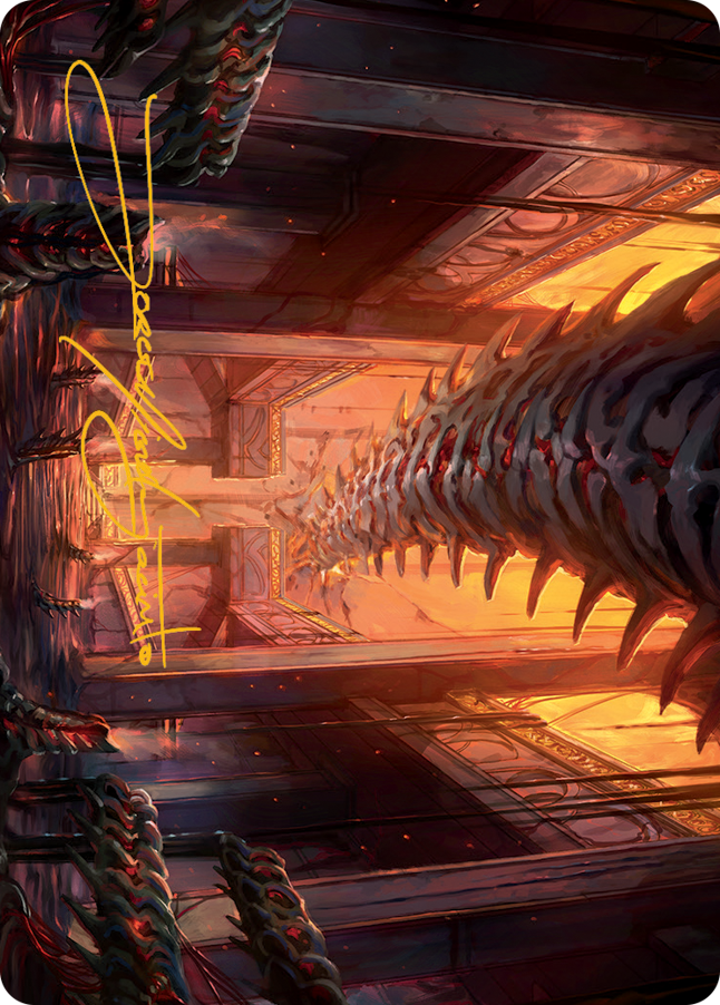 Bloodfell Caves Art Card (Gold-Stamped Signature) [March of the Machine Art Series] | Good Games Morley