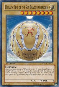 Hieratic Seal of the Sun Dragon Overlord [GAOV-EN002] Common | Good Games Morley