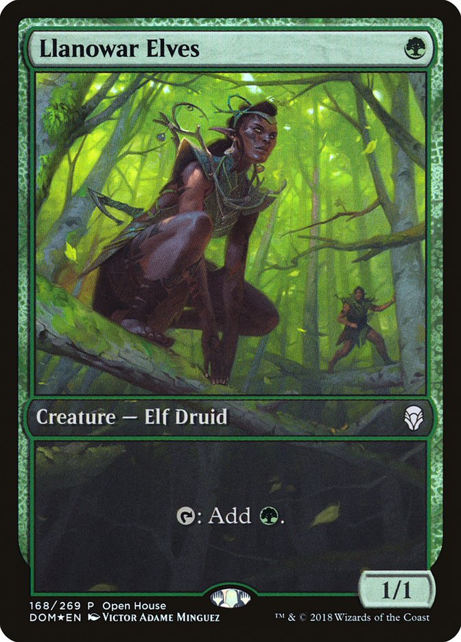 Llanowar Elves (Open House) [Dominaria Promos] | Good Games Morley