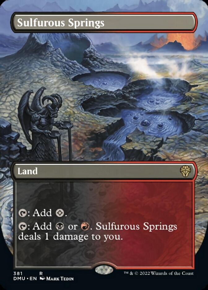 Sulfurous Springs (Borderless Alternate Art) [Dominaria United] | Good Games Morley