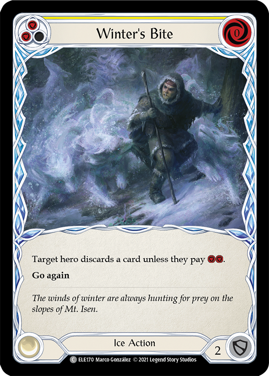 Winter's Bite (Yellow) [ELE170] (Tales of Aria)  1st Edition Rainbow Foil | Good Games Morley