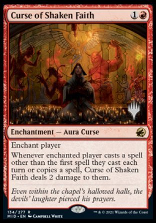 Curse of Shaken Faith (Promo Pack) [Innistrad: Midnight Hunt Promos] | Good Games Morley