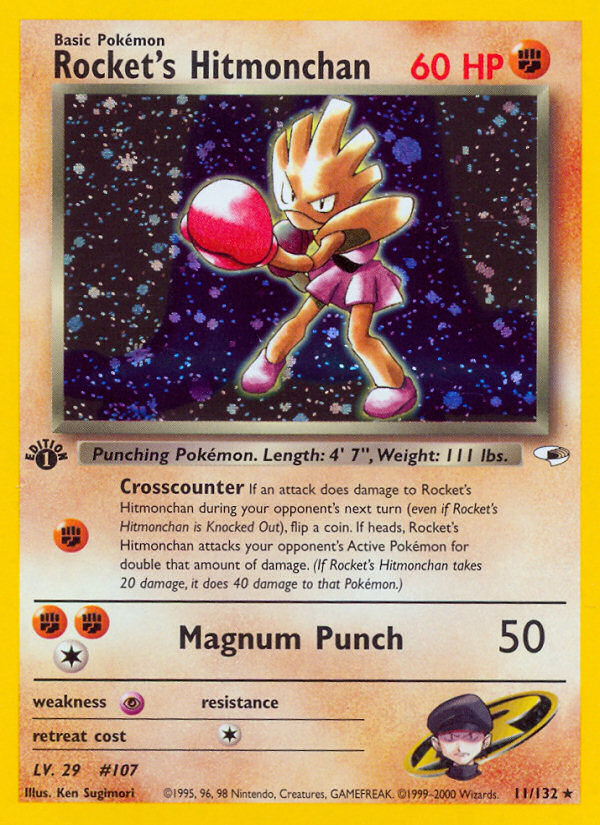 Rocket's Hitmonchan (11/132) [Gym Heroes 1st Edition] | Good Games Morley