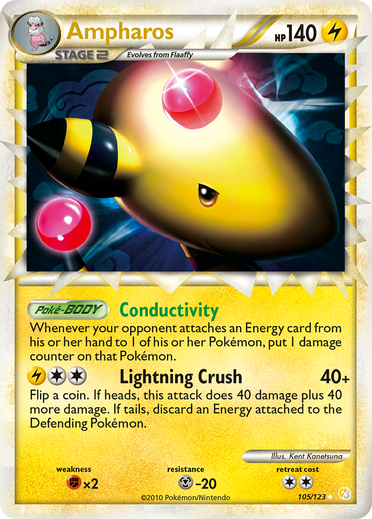 Ampharos (105/123) [HeartGold & SoulSilver: Base Set] | Good Games Morley