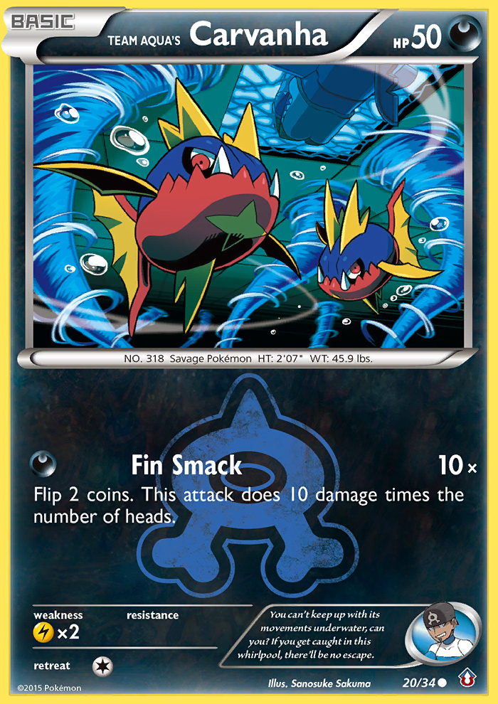Team Aqua's Carvanha (20/34) [XY: Double Crisis] | Good Games Morley