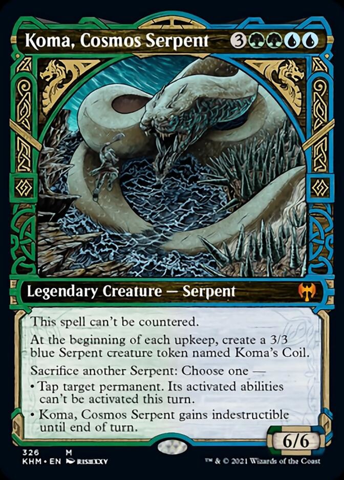 Koma, Cosmos Serpent (Showcase) [Kaldheim] | Good Games Morley