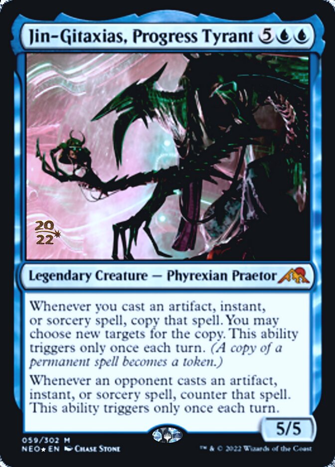 Jin-Gitaxias, Progress Tyrant [Kamigawa: Neon Dynasty Prerelease Promos] | Good Games Morley