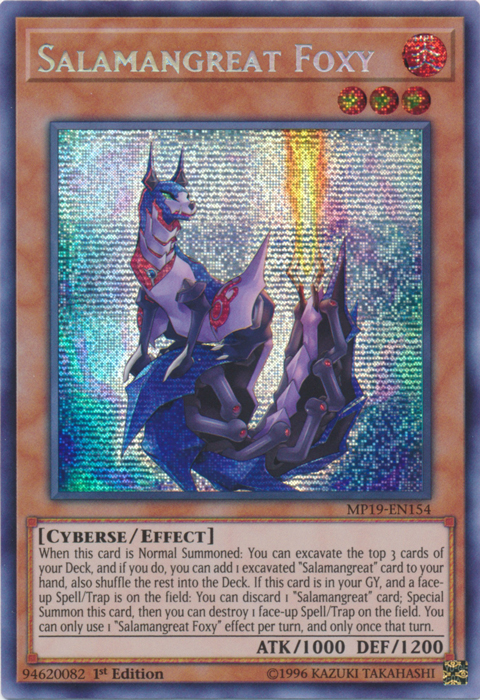 Salamangreat Foxy [MP19-EN154] Prismatic Secret Rare | Good Games Morley