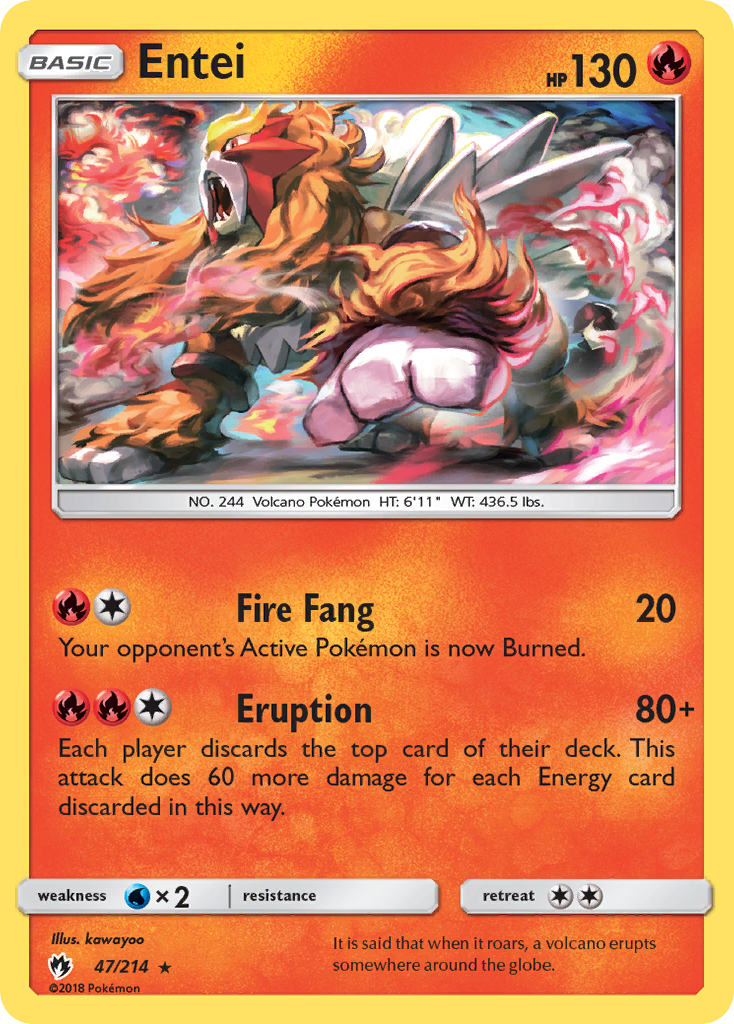 Entei (47/214) [Sun & Moon: Lost Thunder] | Good Games Morley
