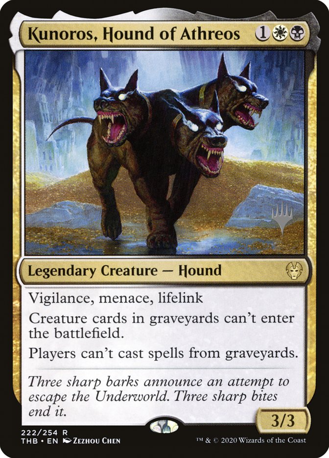 Kunoros, Hound of Athreos (Promo Pack) [Theros Beyond Death Promos] | Good Games Morley