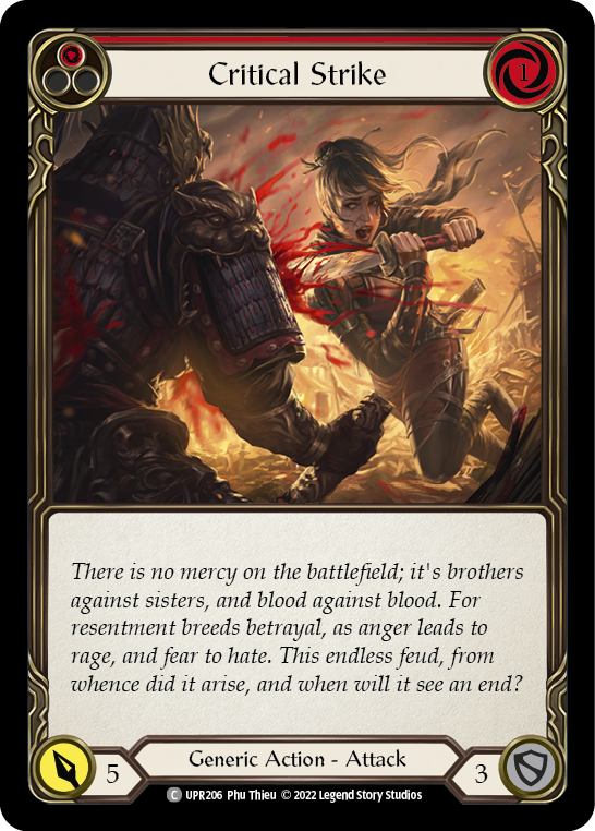 Critical Strike (Red) [UPR206] (Uprising)  Rainbow Foil | Good Games Morley