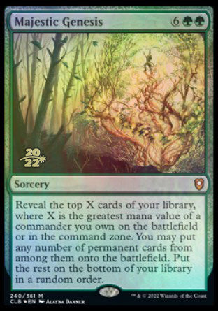 Majestic Genesis [Commander Legends: Battle for Baldur's Gate Prerelease Promos] | Good Games Morley