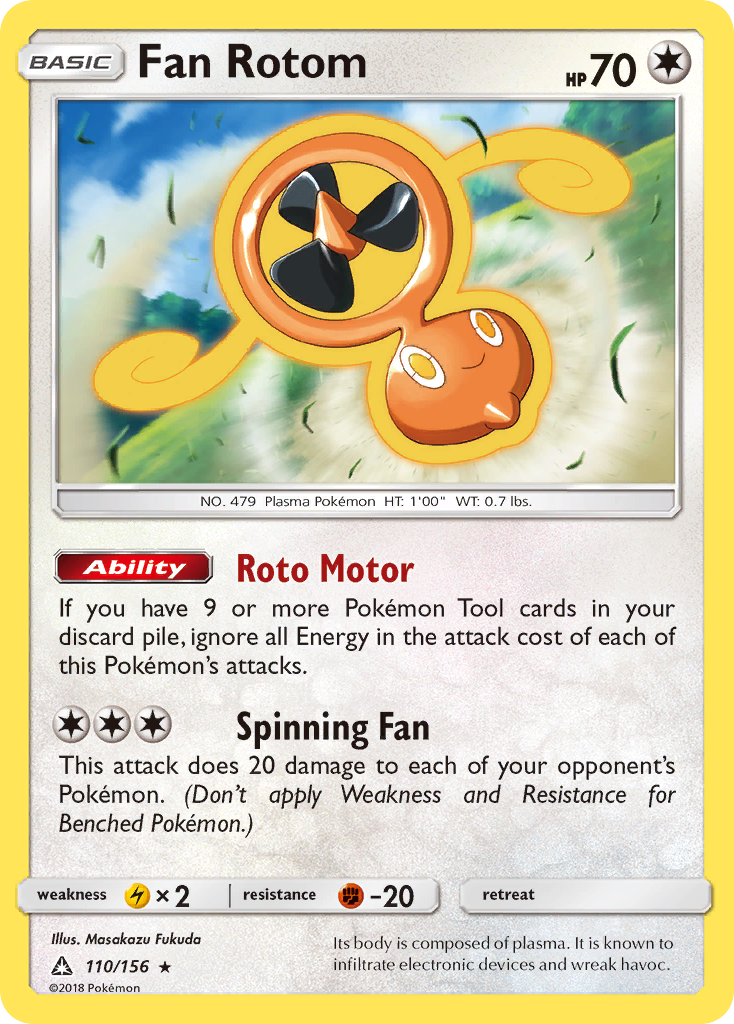 Fan Rotom (110/156) [Sun & Moon: Ultra Prism] | Good Games Morley