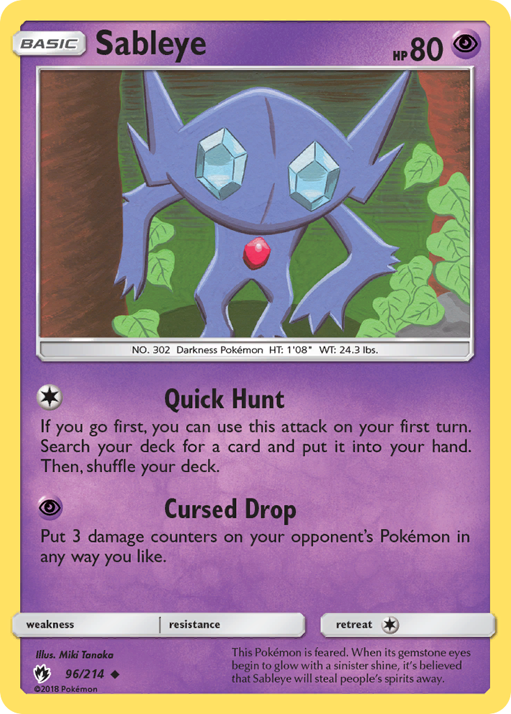 Sableye (96/214) [Sun & Moon: Lost Thunder] | Good Games Morley