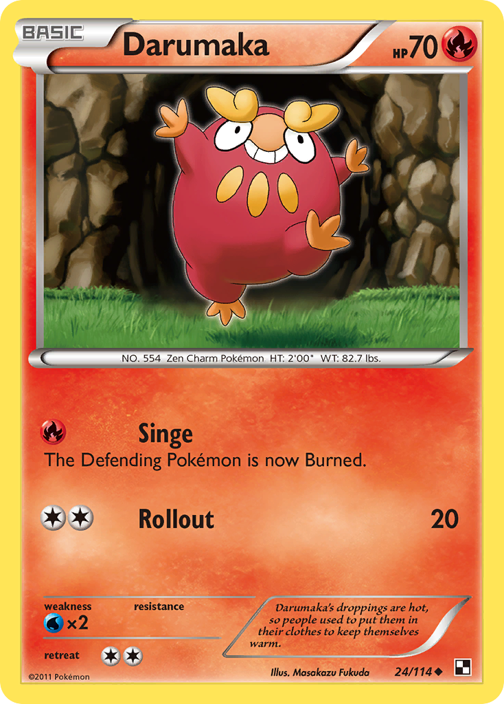 Darumaka (24/114) [Black & White: Base Set] | Good Games Morley