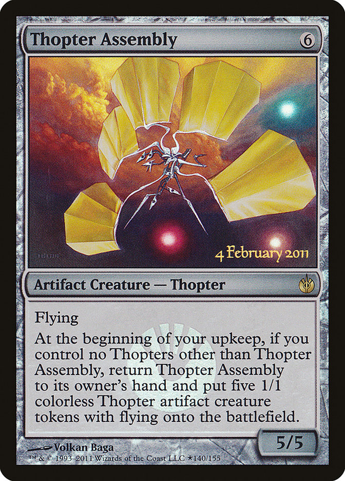 Thopter Assembly [Mirrodin Besieged Prerelease Promos] | Good Games Morley