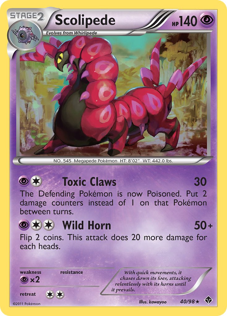 Scolipede (40/98) (Theme Deck Exclusive) [Black & White: Emerging Powers] | Good Games Morley