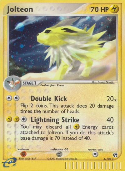 Jolteon (6/100) [EX: Sandstorm] | Good Games Morley