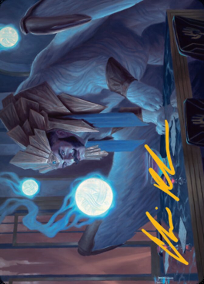 Tivit, Seller of Secrets Art Card (Gold-Stamped Signature) [Streets of New Capenna Art Series] | Good Games Morley