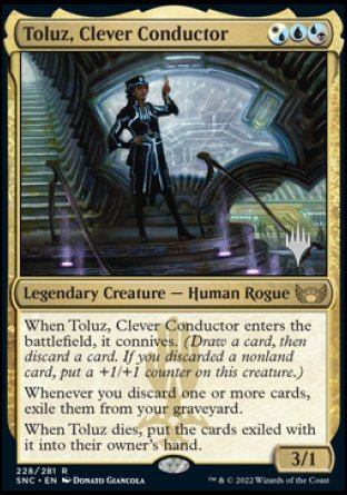 Toluz, Clever Conductor (Promo Pack) [Streets of New Capenna Promos] | Good Games Morley