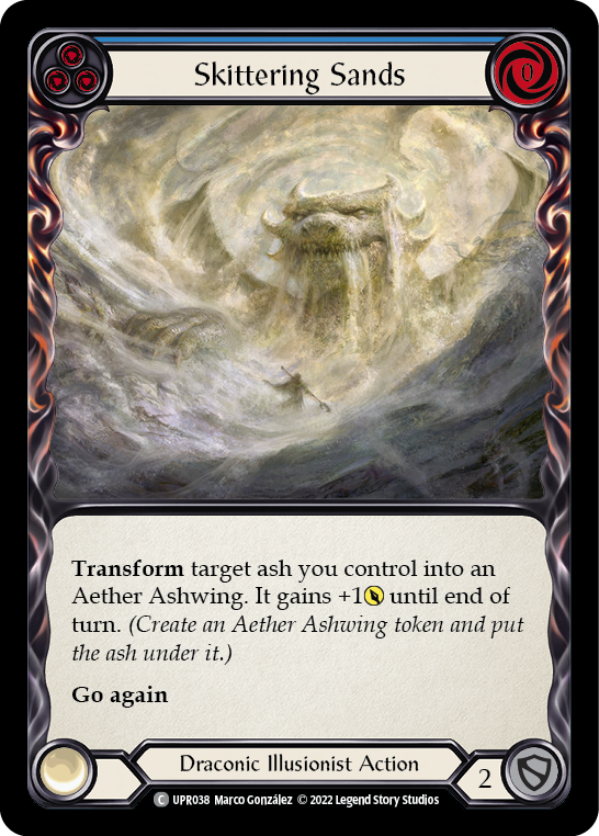 Skittering Sands (Blue) [UPR038] (Uprising)  Rainbow Foil | Good Games Morley