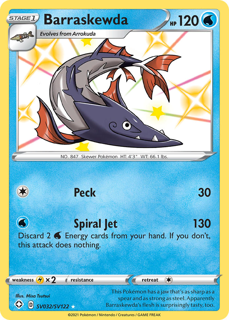 Barraskewda (SV032/SV122) [Sword & Shield: Shining Fates] | Good Games Morley