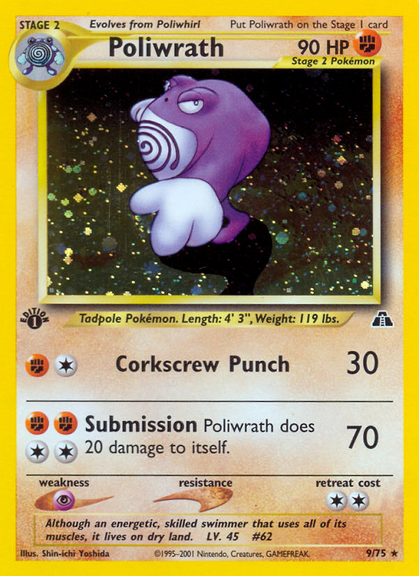 Poliwrath (9/75) [Neo Discovery 1st Edition] | Good Games Morley