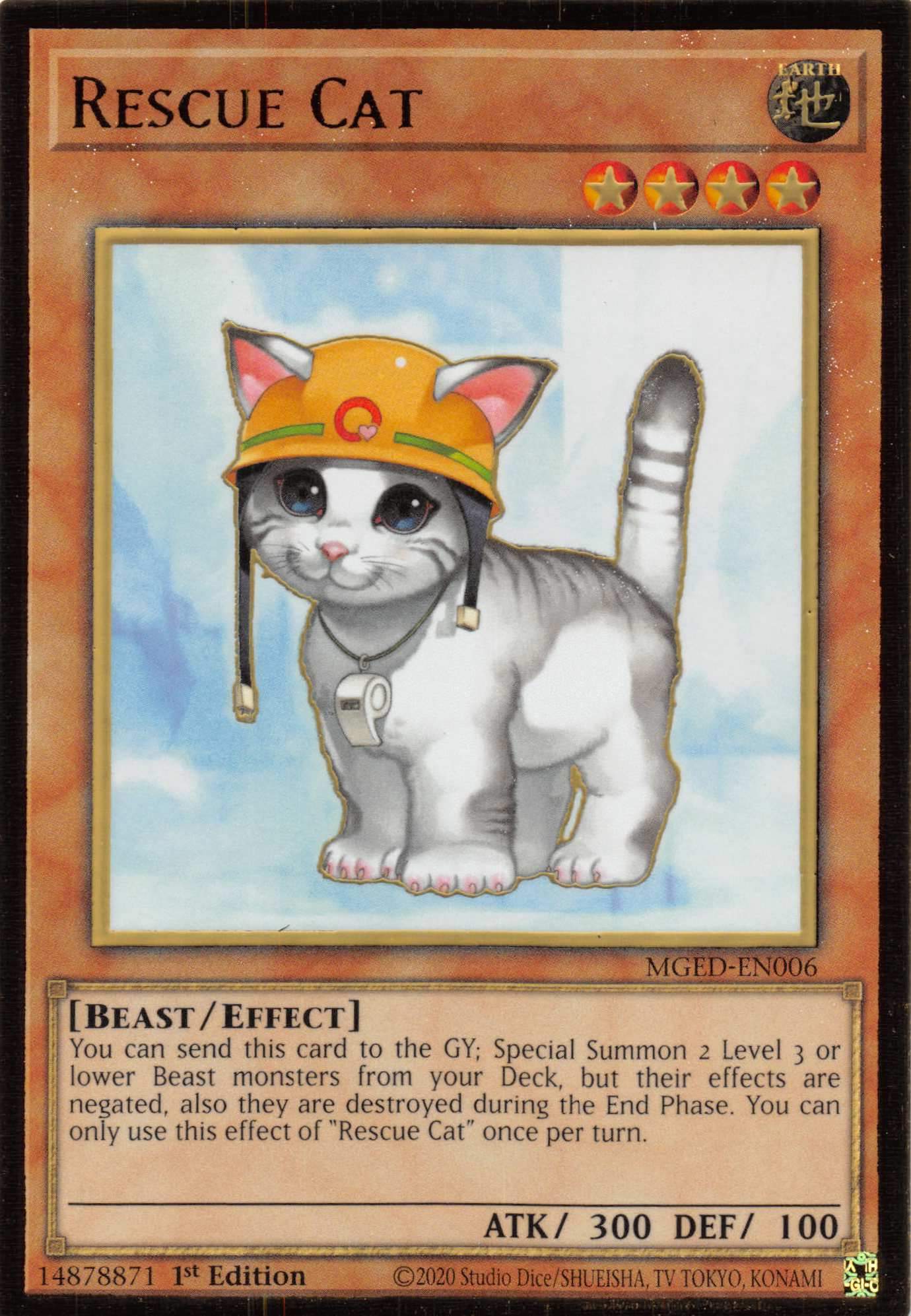 Rescue Cat [MGED-EN006] Gold Rare | Good Games Morley