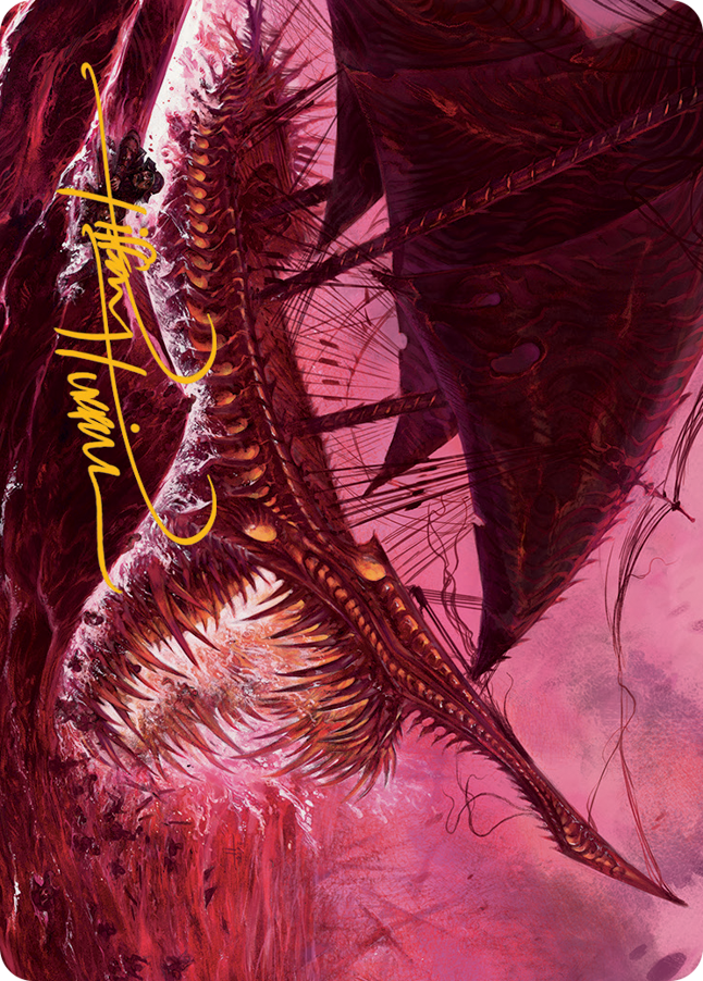 Marauding Dreadship Art Card (Gold-Stamped Signature) [March of the Machine Art Series] | Good Games Morley