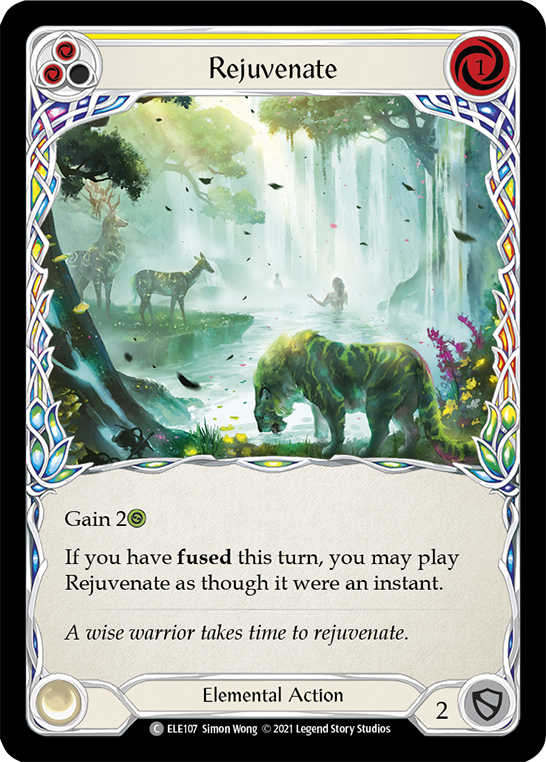 Rejuvenate (Yellow) [ELE107] (Tales of Aria)  1st Edition Rainbow Foil | Good Games Morley