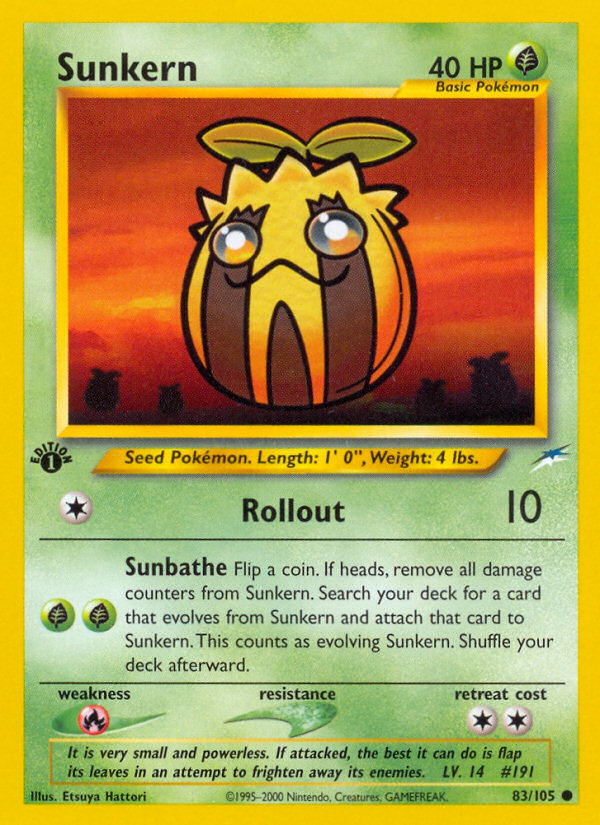 Sunkern (83/105) [Neo Destiny 1st Edition] | Good Games Morley