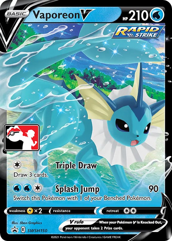 Vaporeon V (SWSH150) [Prize Pack Series One] | Good Games Morley