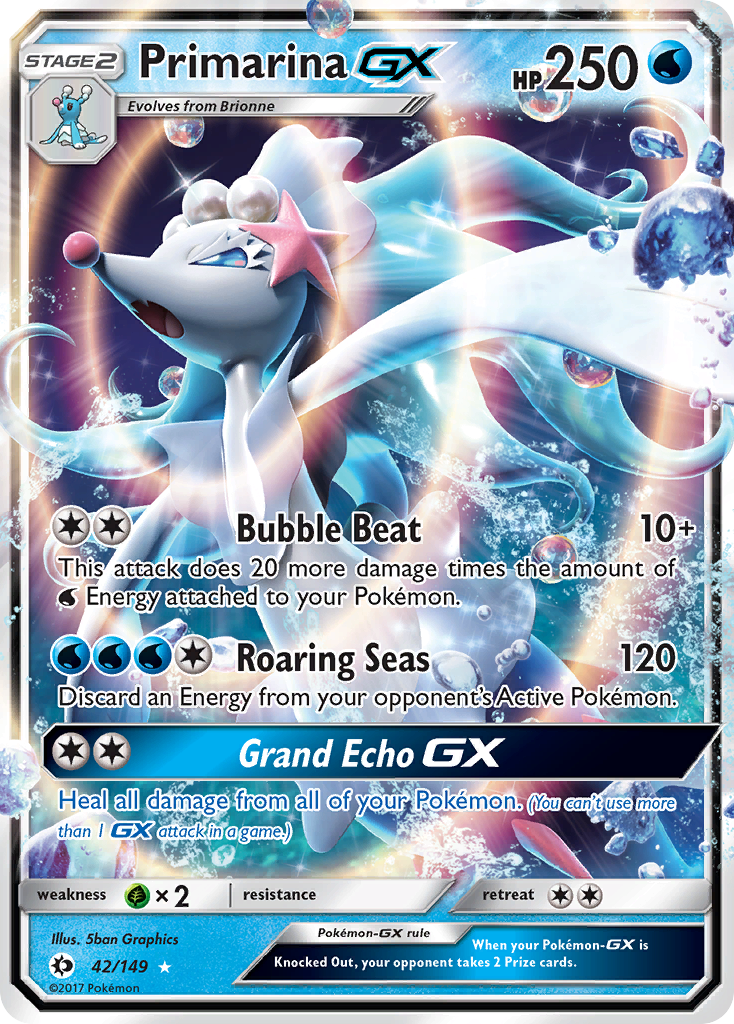 Primarina GX (42/149) [Sun & Moon: Base Set] | Good Games Morley