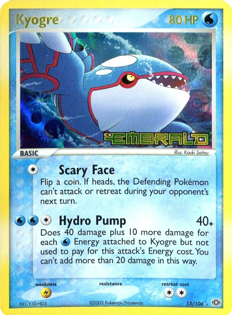 Kyogre (15/106) (Stamped) [EX: Emerald] | Good Games Morley