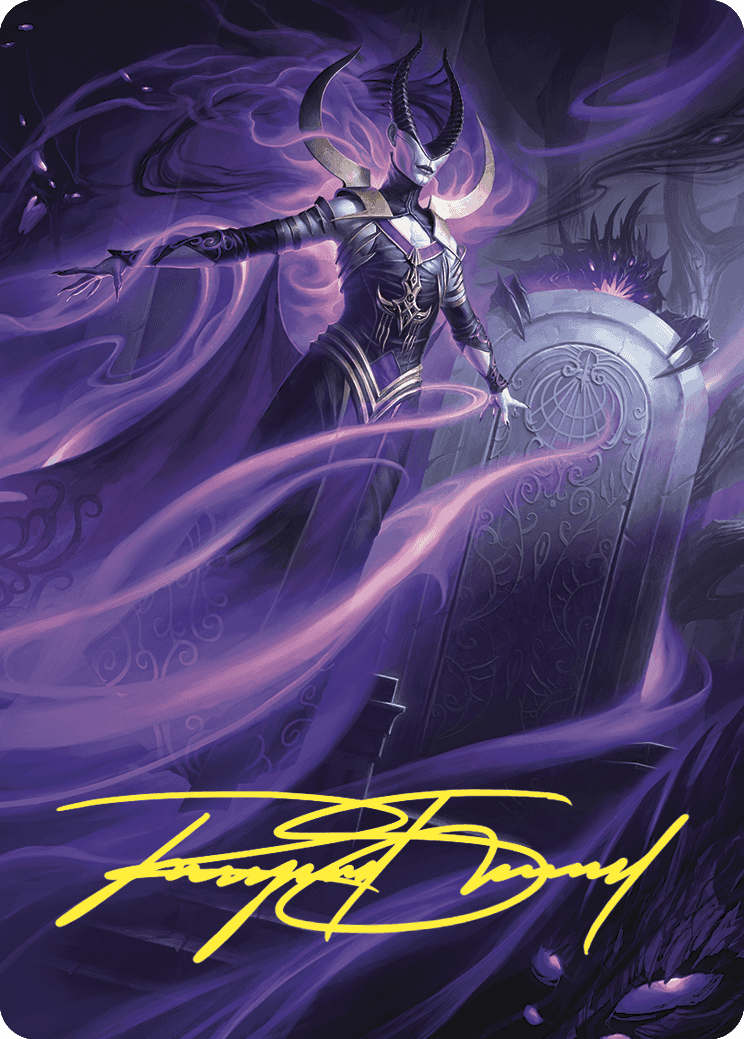 Ashiok, Wicked Manipulator Art Card (10/81) (Gold-Stamped Signature) [Wilds of Eldraine Art Series] | Good Games Morley