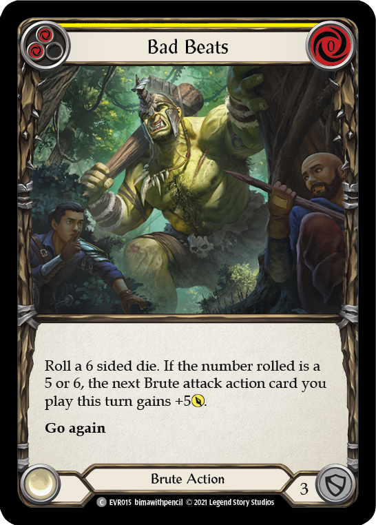 Bad Beats (Yellow) [EVR015] (Everfest)  1st Edition Rainbow Foil | Good Games Morley