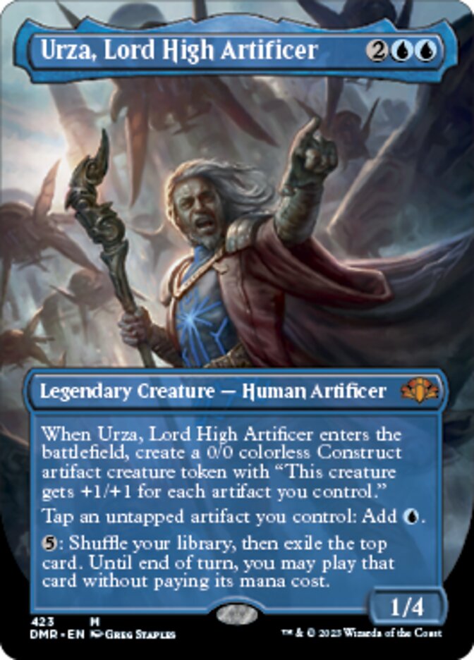 Urza, Lord High Artificer (Borderless Alternate Art) [Dominaria Remastered] | Good Games Morley