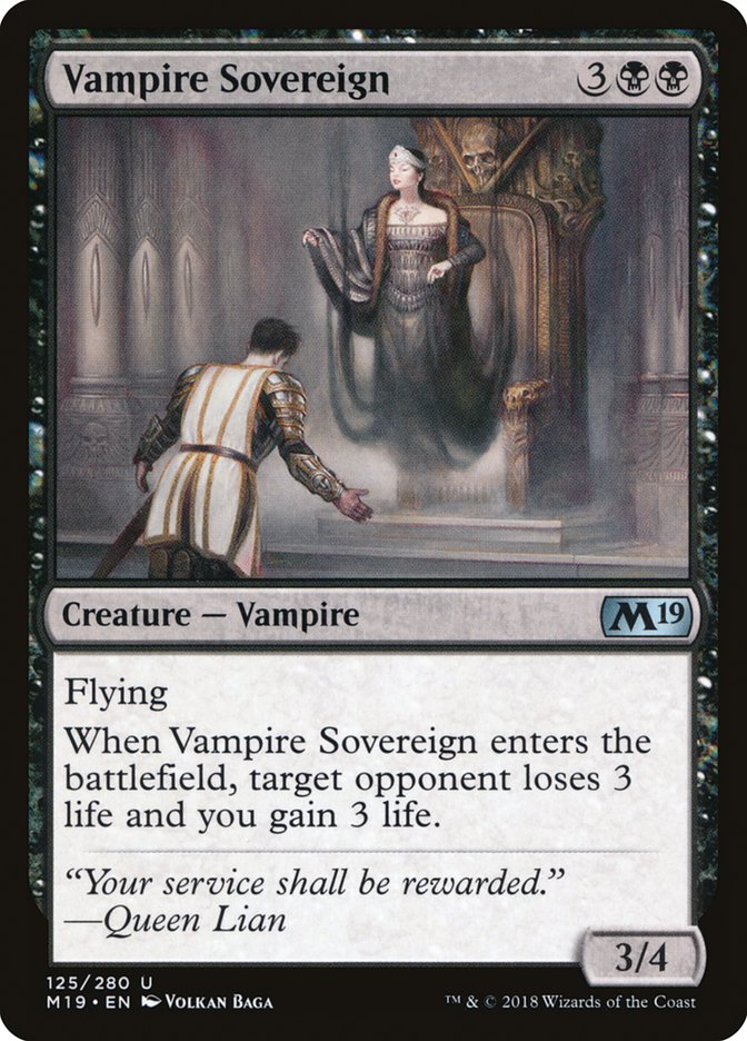 Vampire Sovereign [Core Set 2019] | Good Games Morley