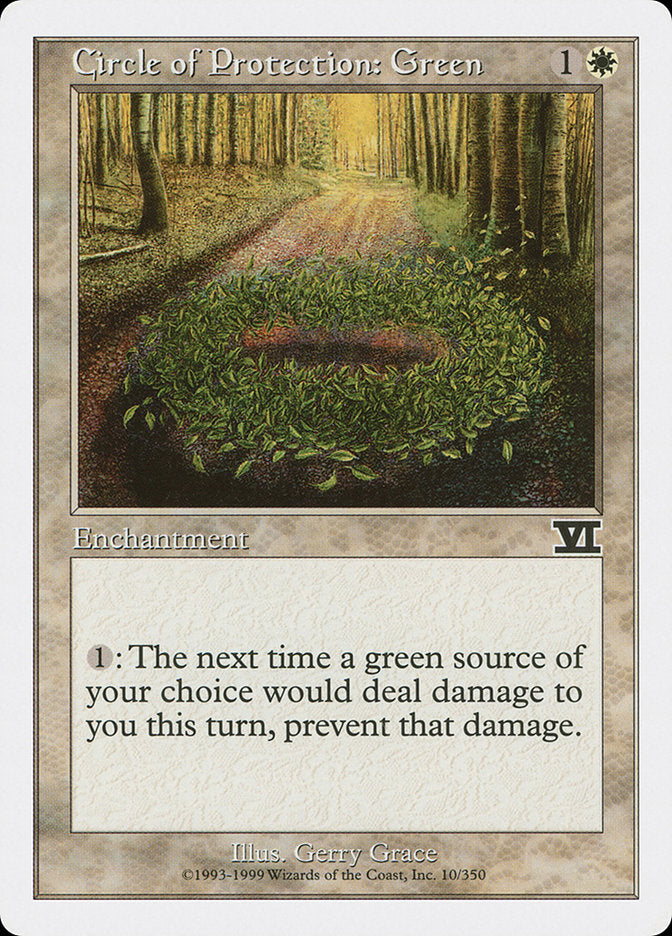 Circle of Protection: Green [Classic Sixth Edition] | Good Games Morley