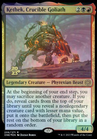 Kethek, Crucible Goliath [Phyrexia: All Will Be One Prerelease Promos] | Good Games Morley