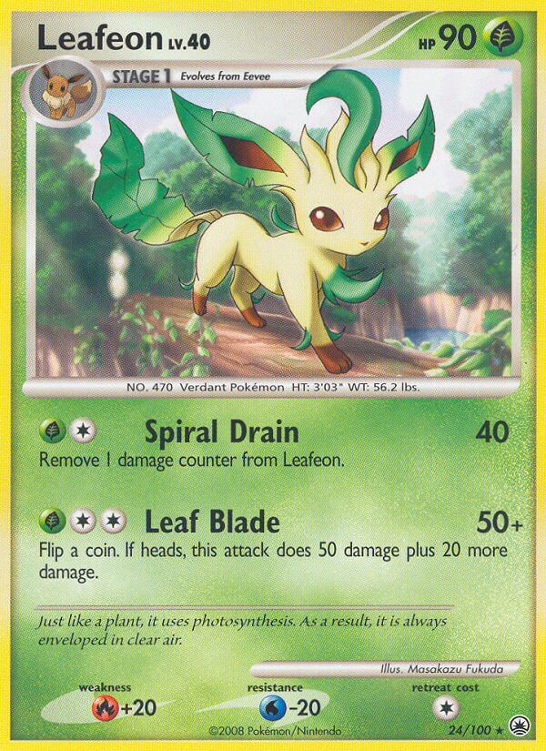 Leafeon (24/100) (Theme Deck Exclusive) [Diamond & Pearl: Majestic Dawn] | Good Games Morley