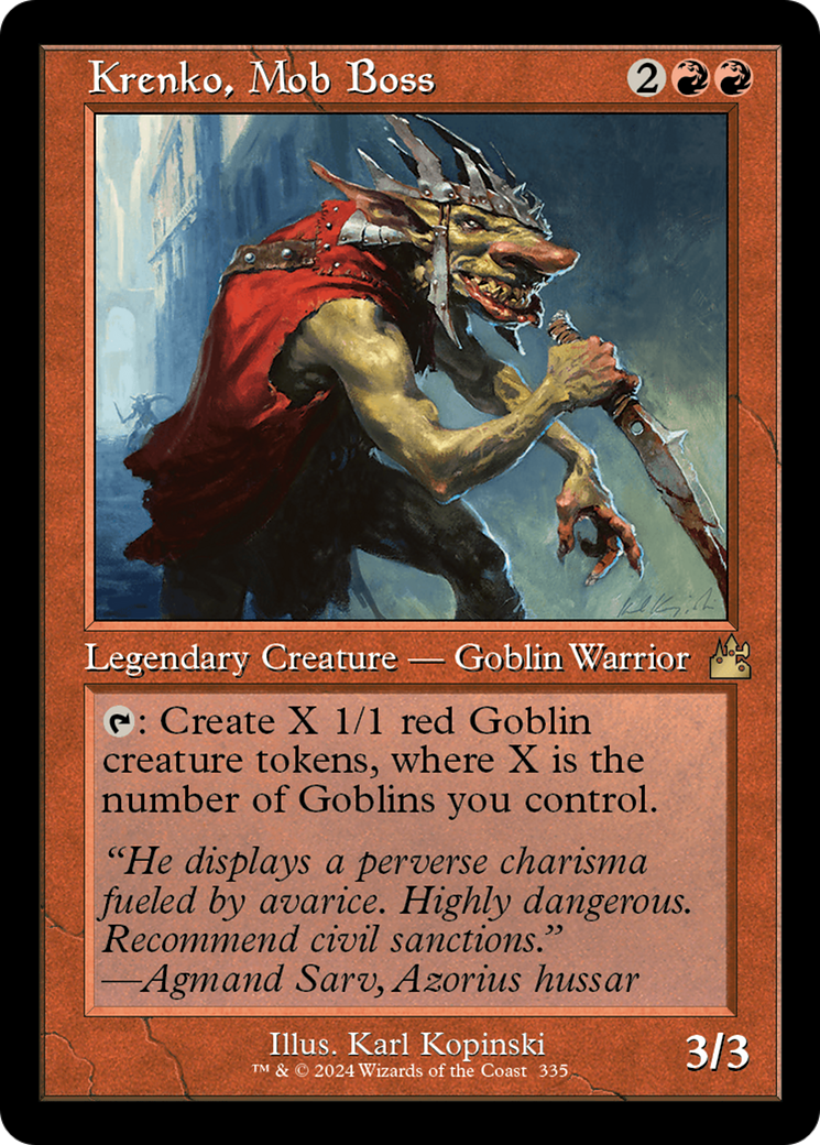 Krenko, Mob Boss (Retro) [Ravnica Remastered] | Good Games Morley