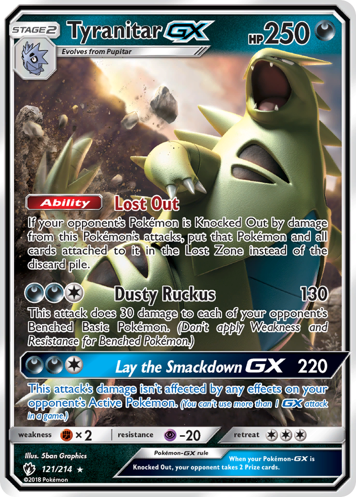 Tyranitar GX (121/214) [Sun & Moon: Lost Thunder] | Good Games Morley